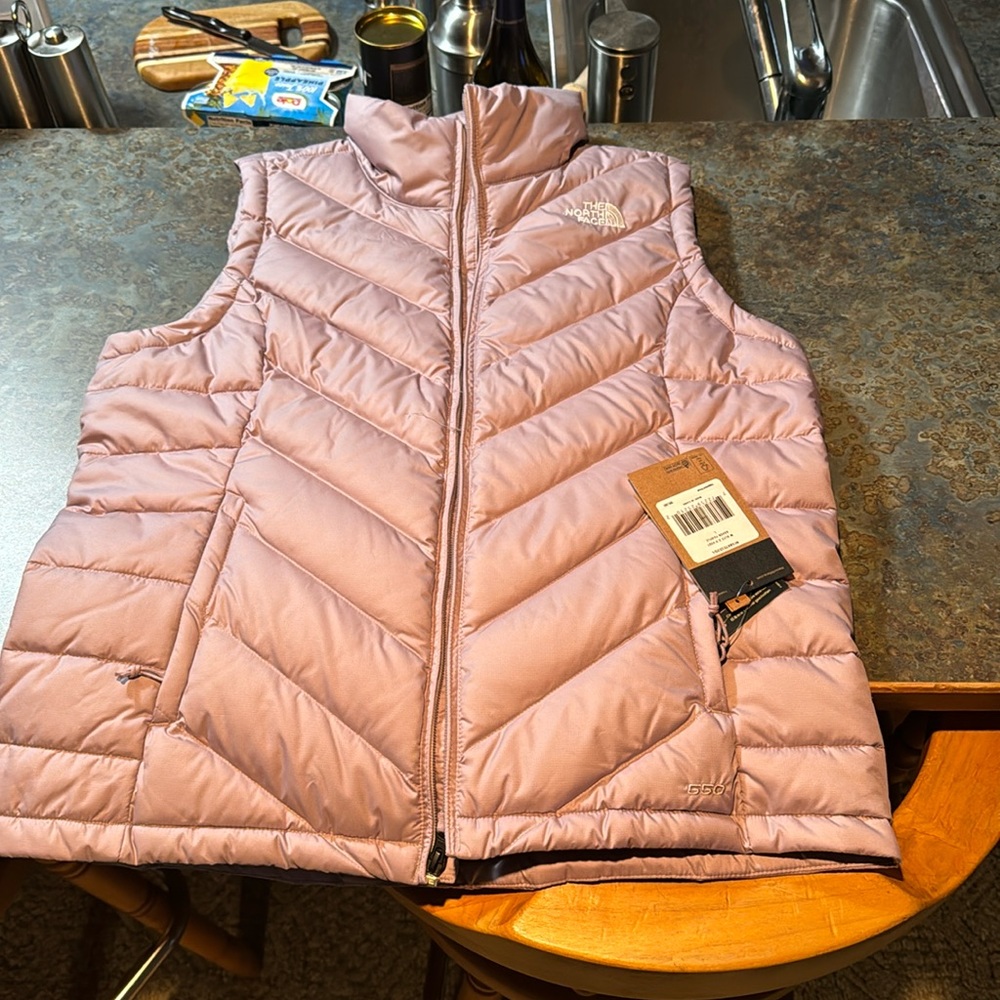 Lilac North Face puffer vest NWT